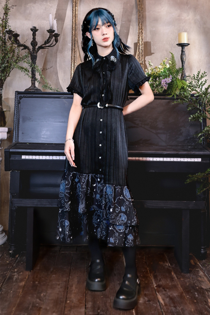 Blue Tears Fishtail Shirt Dress