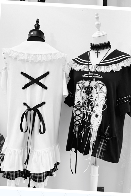 フリル地雷アニメーショントップス