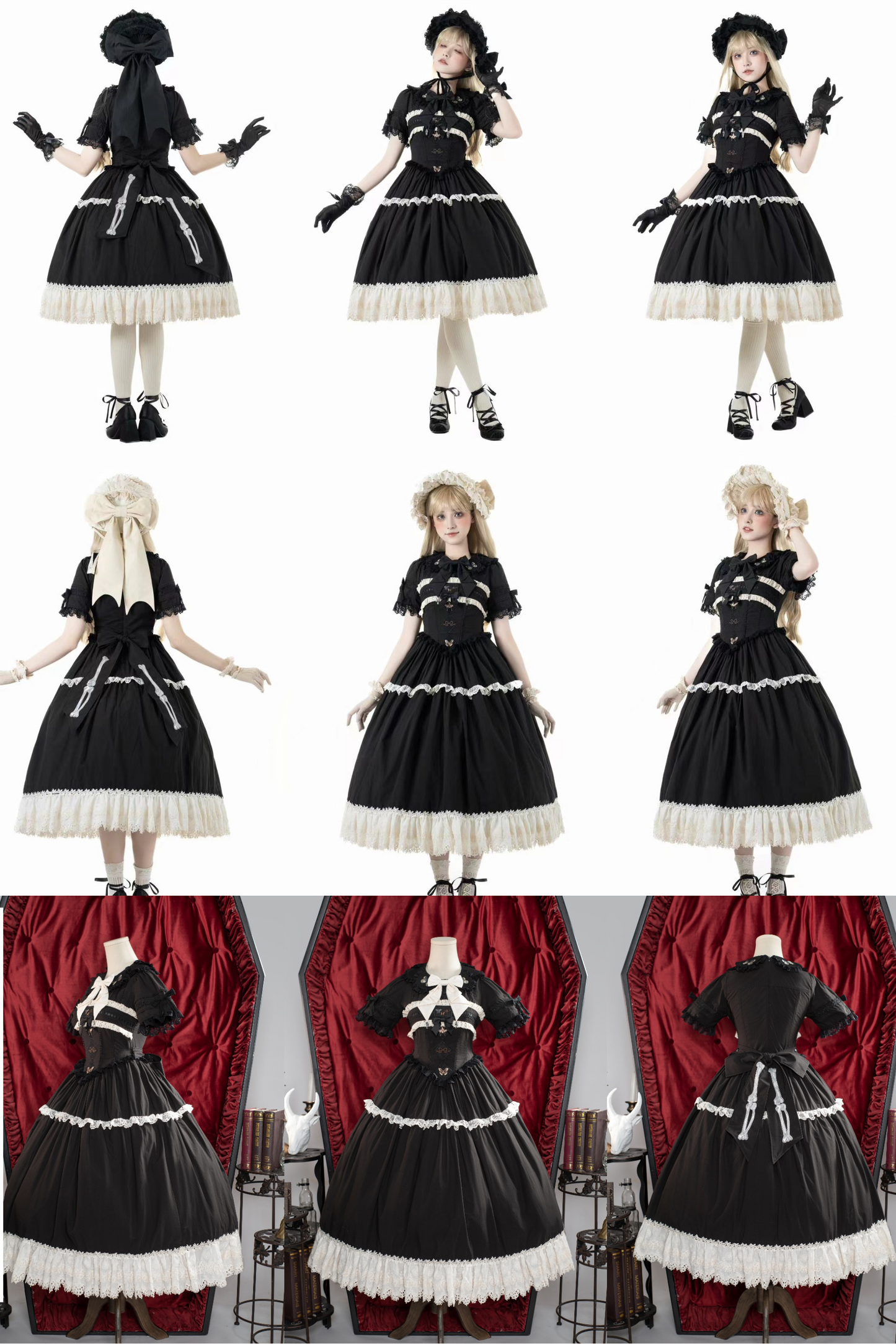 スペルコレクションルームステッチフェイクツーピースドレス