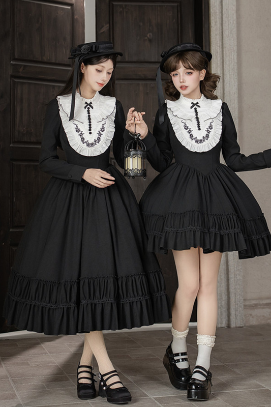 ゴシックエレガントドレス+フェイクカラー+ハット