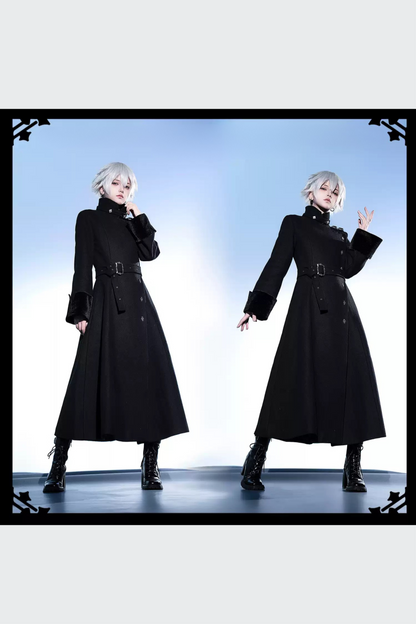 February 22nd reservation deadline] Black Dark High-End Stand-Up Collar Prince Coat