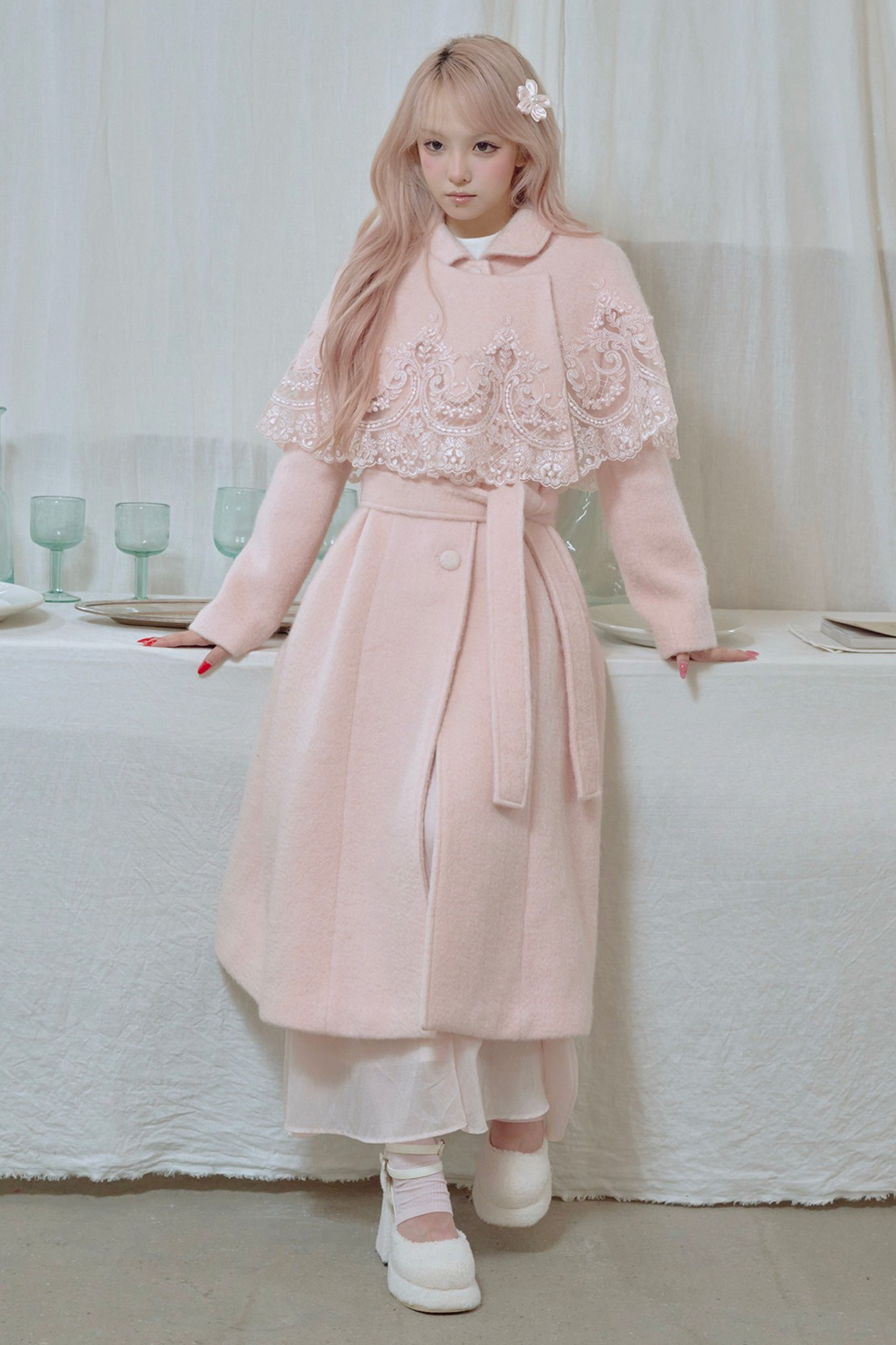 スイートレースケープロングコート