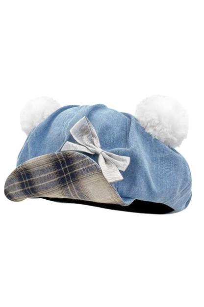 Bear Ear Plaid Beret