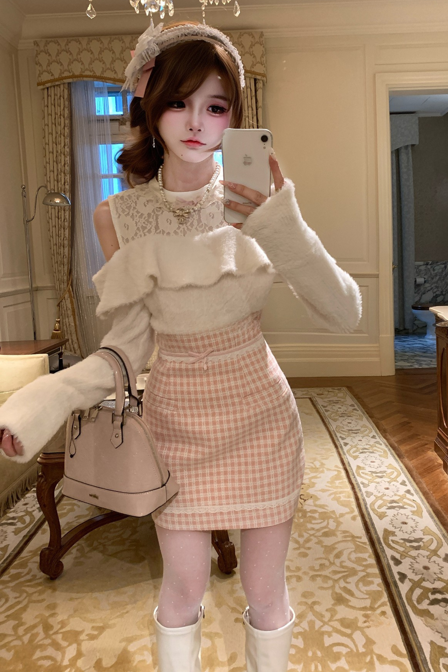 Sweet Powder Pure Off-the-shoulder Dress