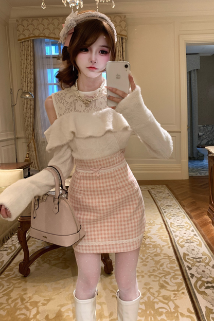 Sweet Powder Pure Off-the-shoulder Dress