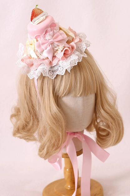 レースアンソニーケーキトッパーロリータハット