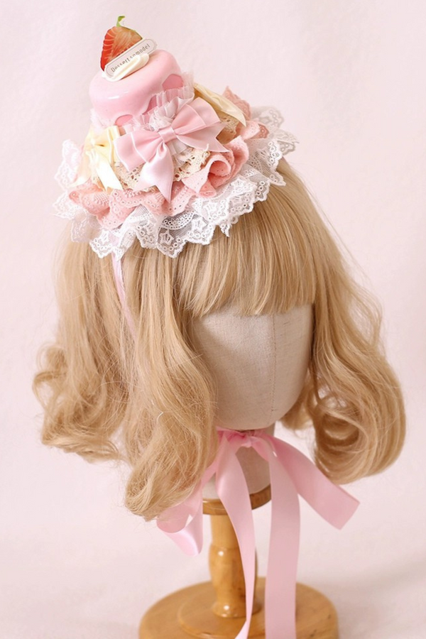 レースアンソニーケーキトッパーロリータハット