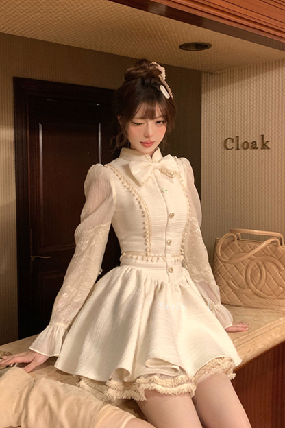 Ribbon Collar French Princess Dress