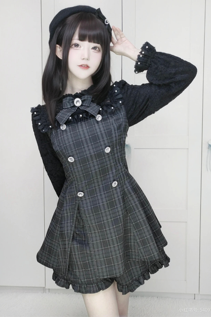 レースリボントップス+スカート