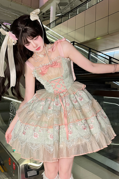 Flower Lolita Light Low Princess Dress