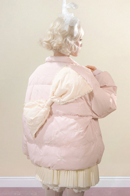 バックビッグリボンダウンジャケット