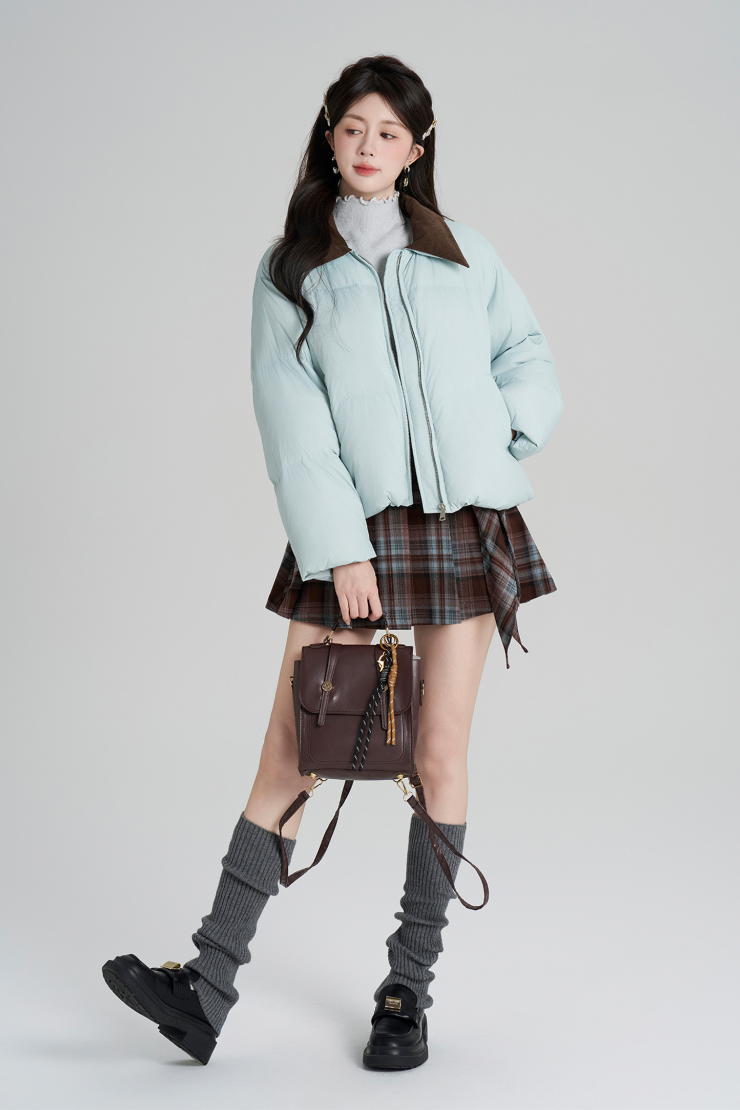 スイートカラーマカロンダウンジャケット