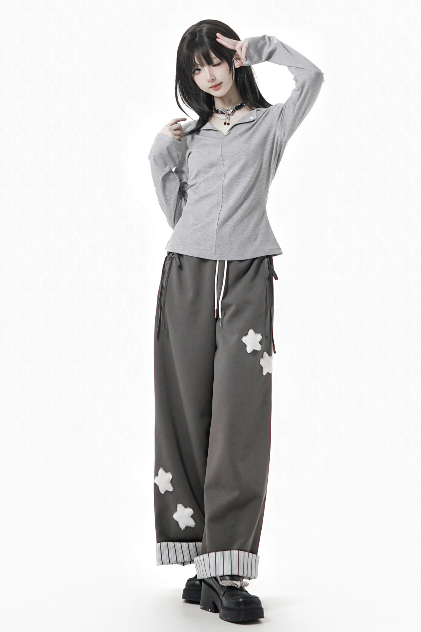 スターワッペンスウェットパンツ