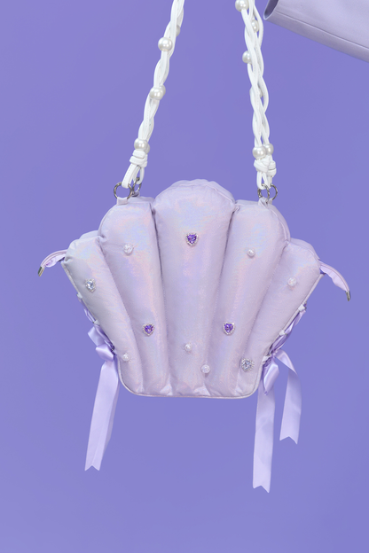 Shell Plush Crossbody Tote Bag