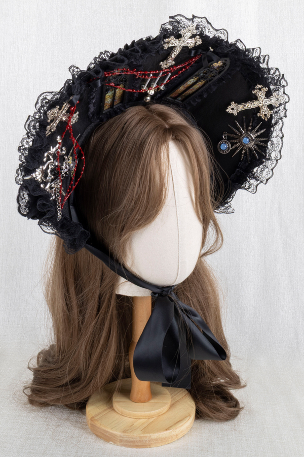 ゴシックエレガンクリップハット+ボンネット+フラットハット