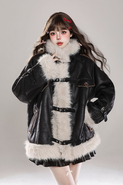 ファースタンドカラーコート