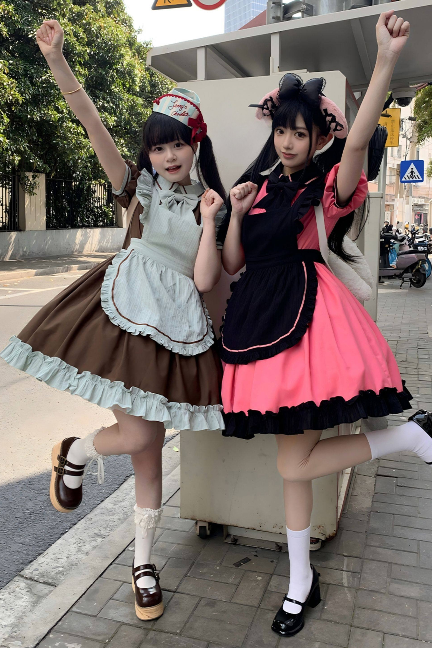 Mint Blackberry Lolita Dress + Apron + Tie