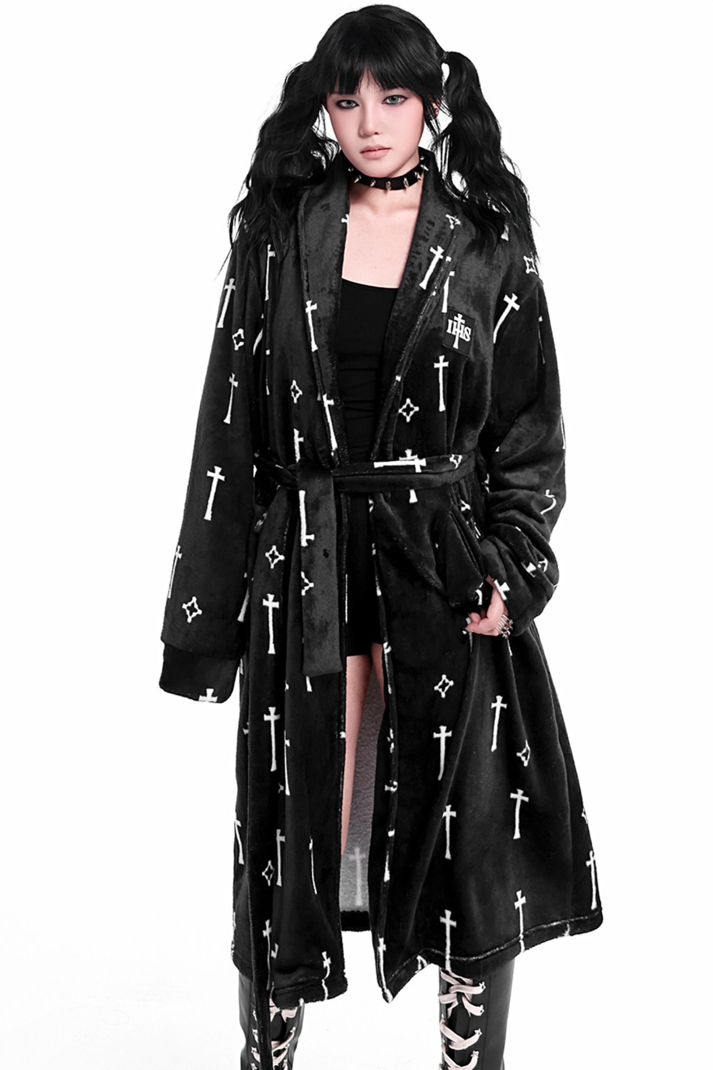 ゴシッククロスフランネルナイトガウンコート+ルーズパンツ+ジャケット