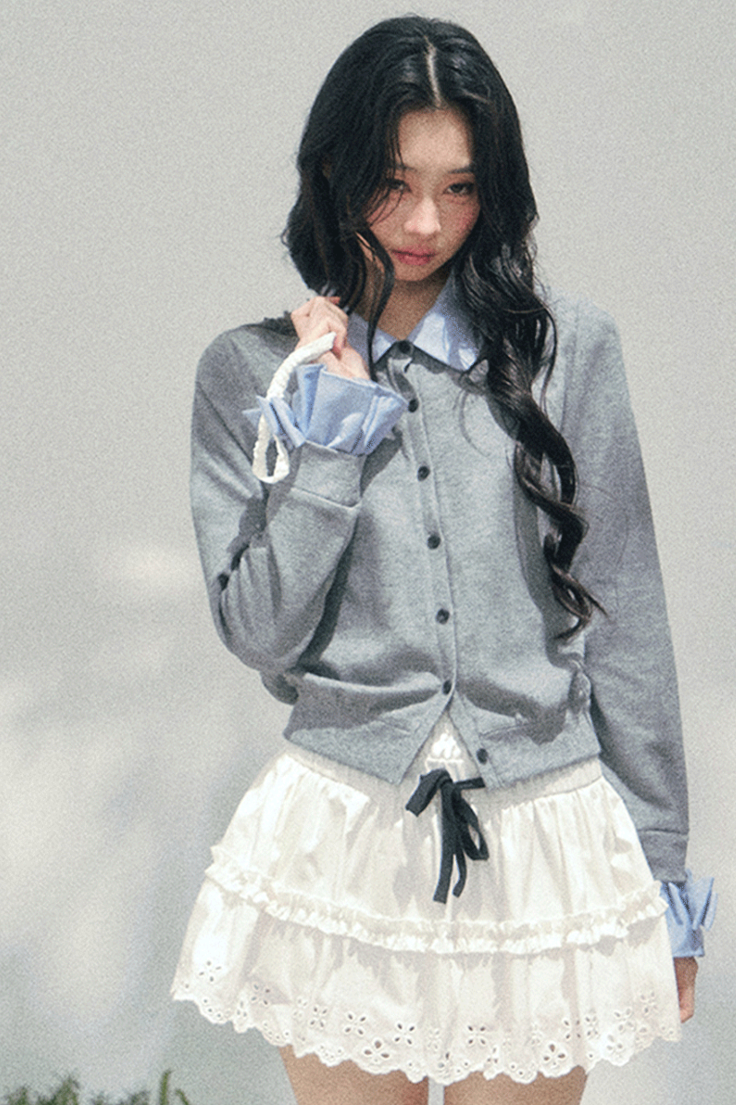 フレンチフェイクツーピースポロセーター