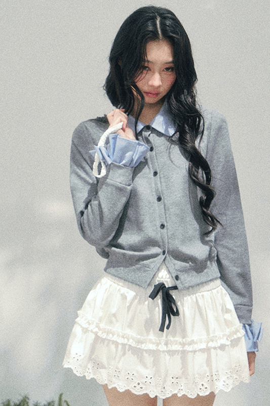 フレンチフェイクツーピースポロセーター