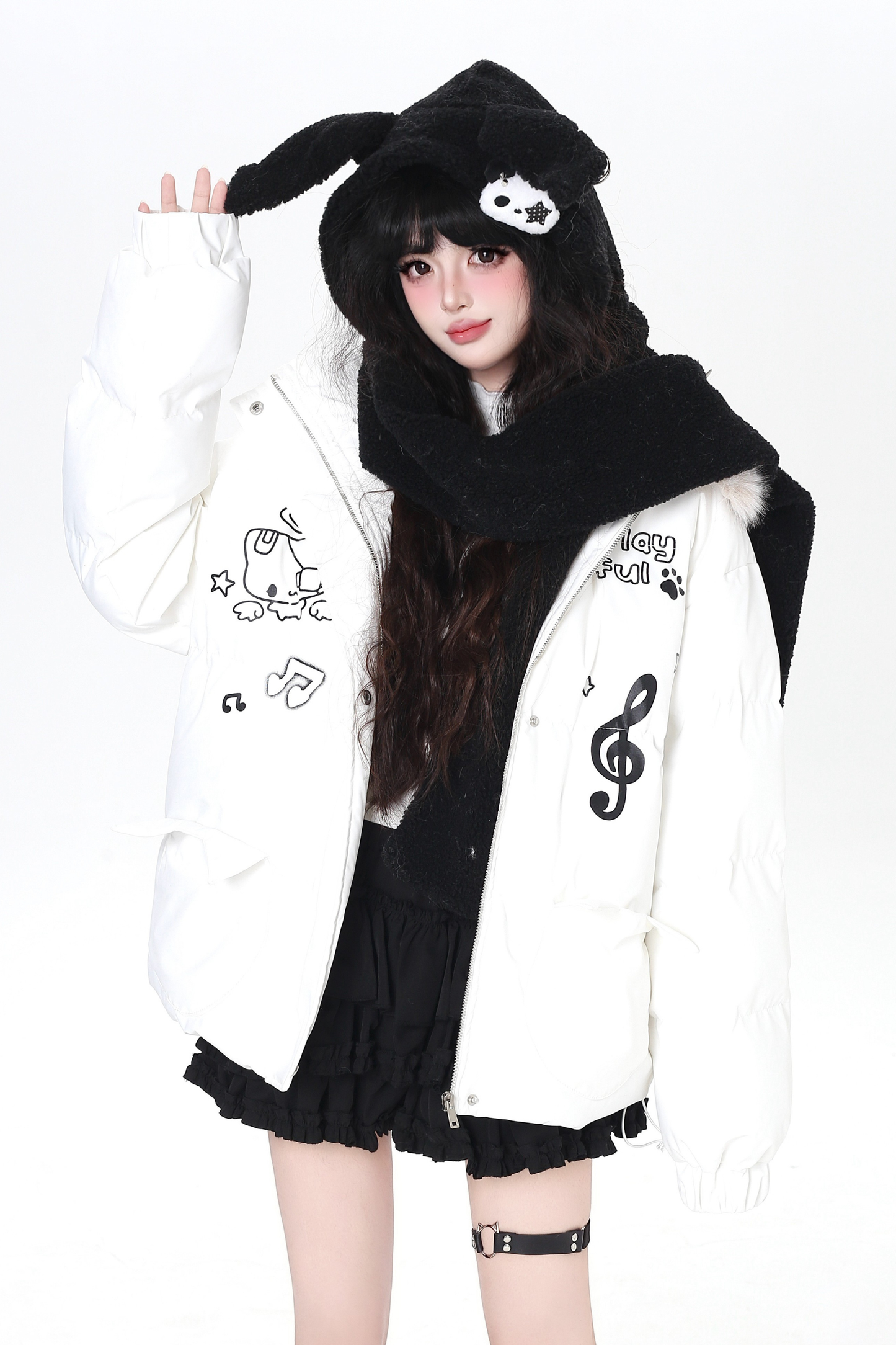 Cat Melody Fur Hooded Jacket