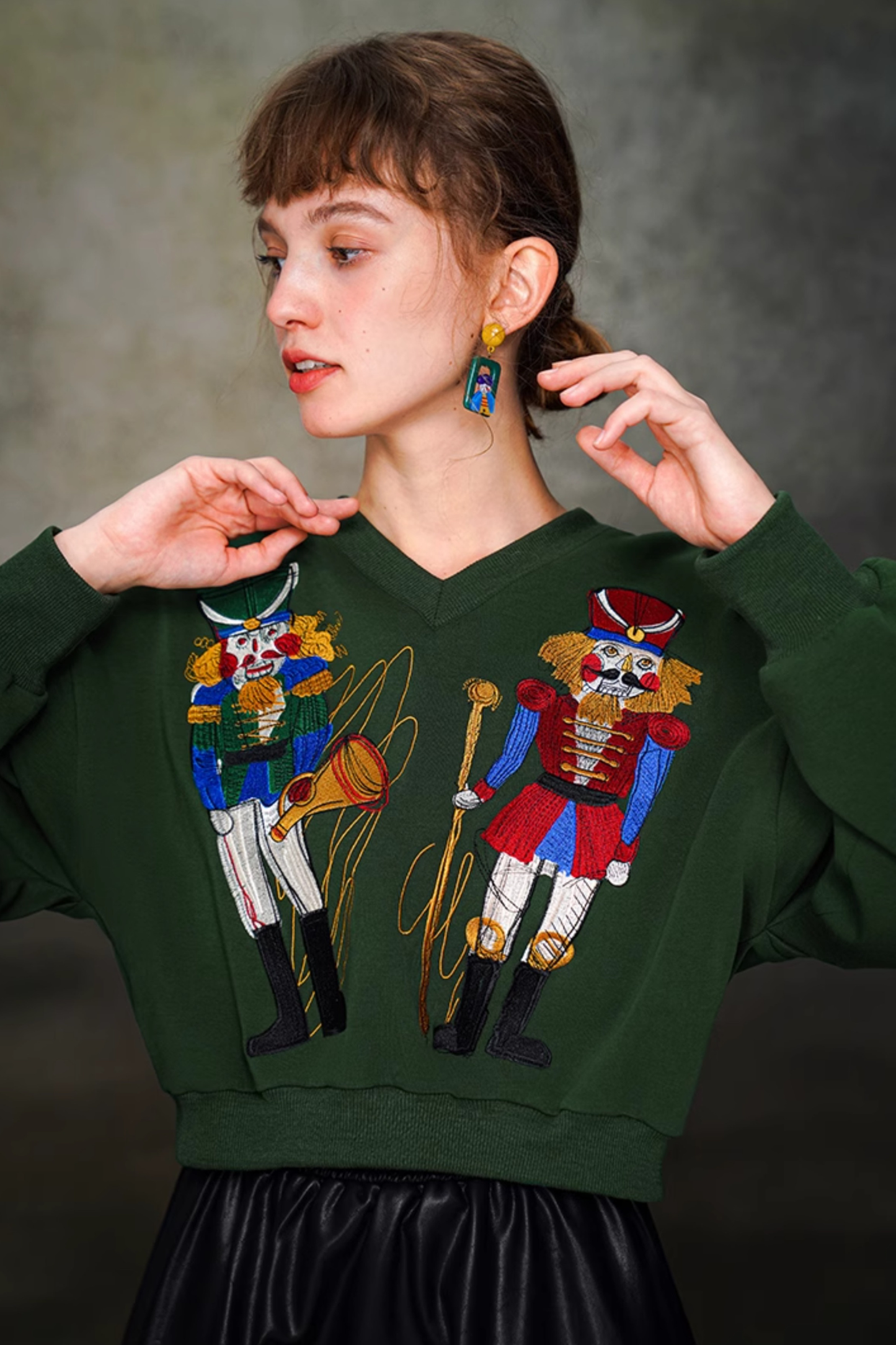 Retro Toy Wide V-Neck Top