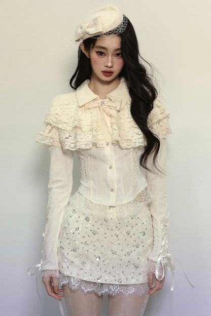 French Lace Elegant Shirt