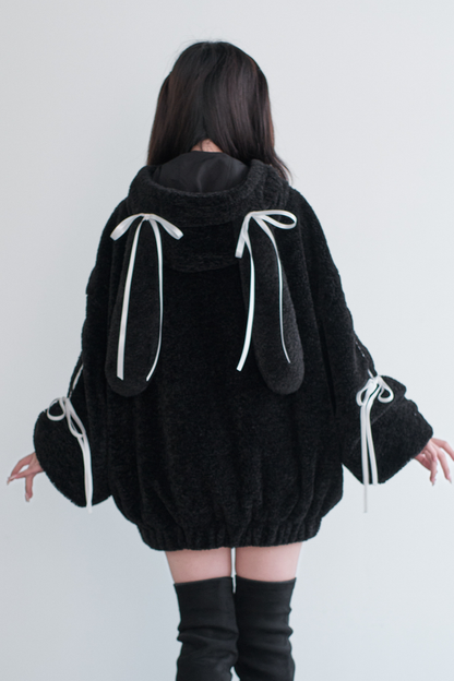 ラビットフードファーコート