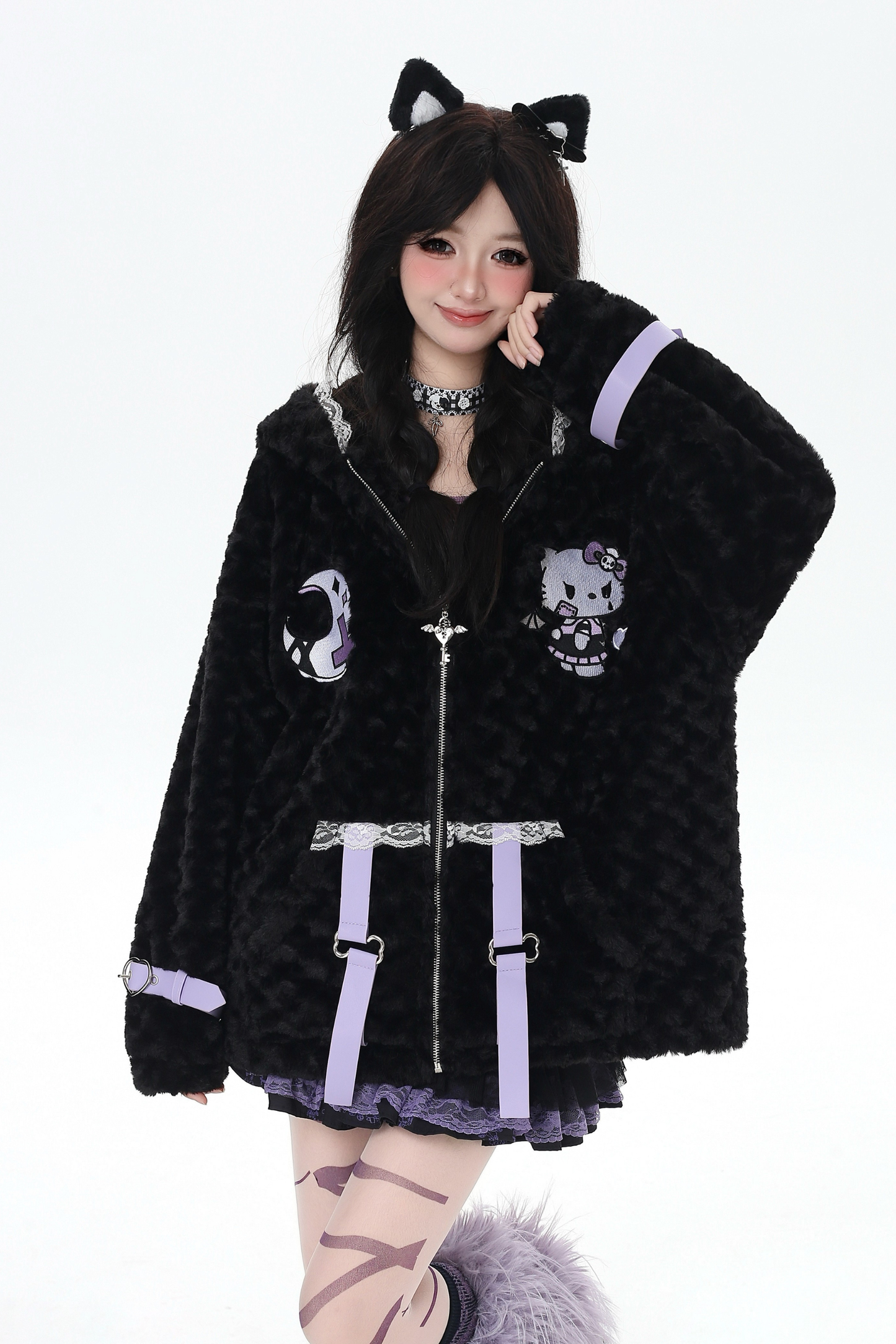 猫耳フードサブカルジャケット