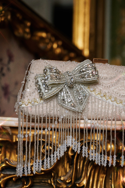 ダイヤモンドリボンクラッチバッグ