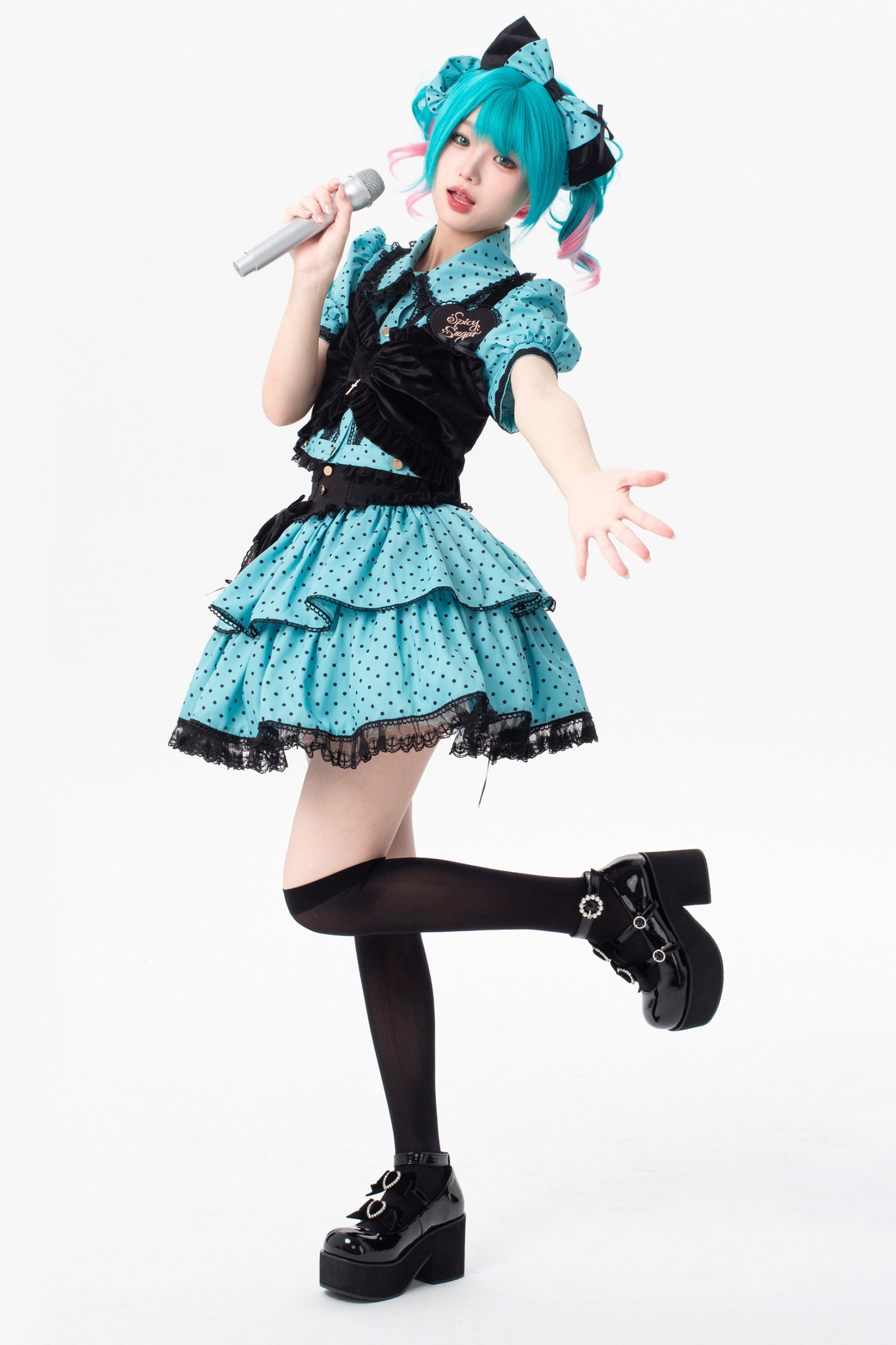 スパイシーキャンディードットロリータスカート