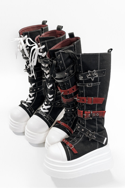 Y2K Punk Platform Boots