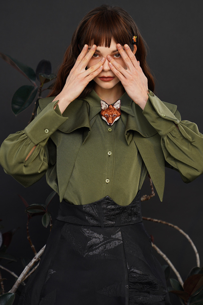 フレンチマントデザインレトロシャツ