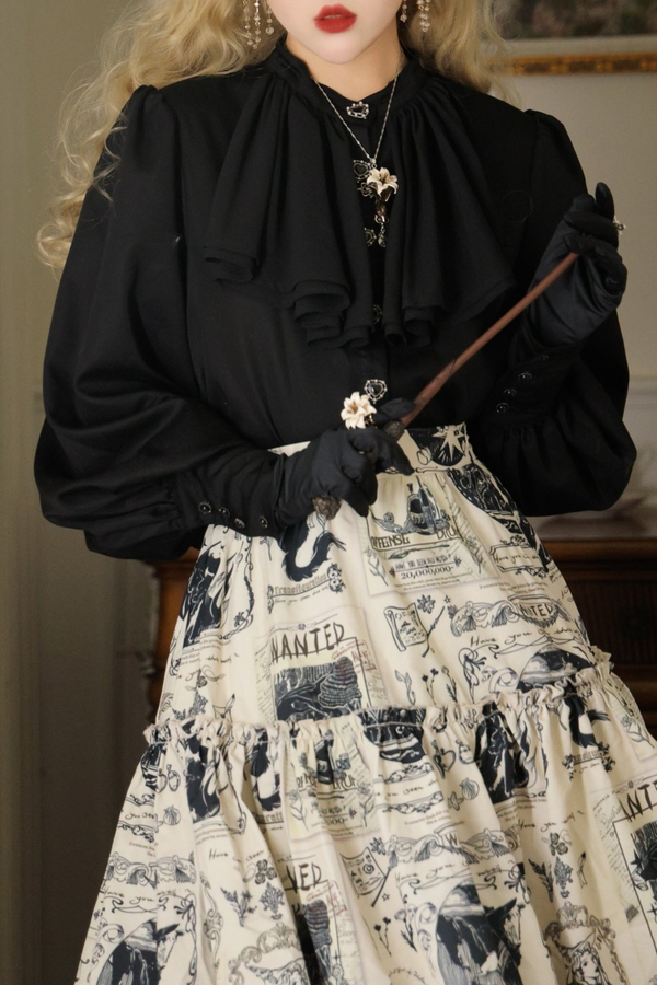 Elegant Satin Puff Sleeve Blouse