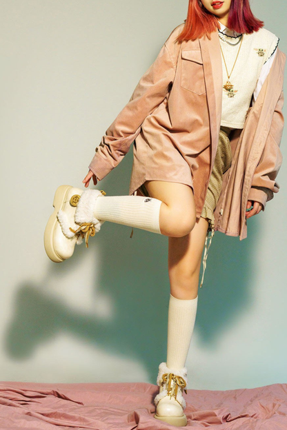 Retro Plush Snow Boots