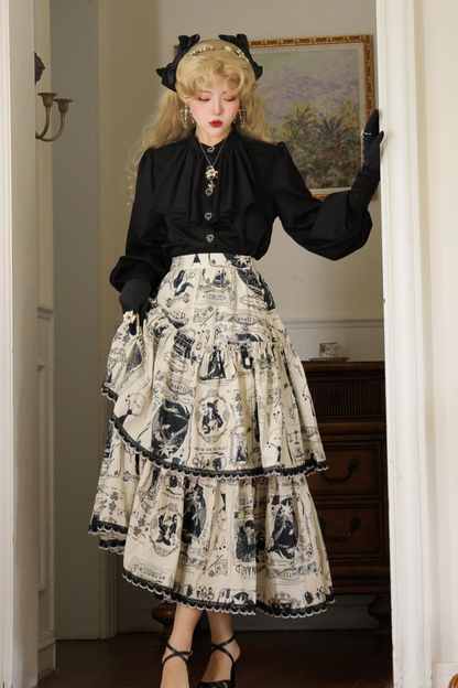 Retro Chic Art Skirt