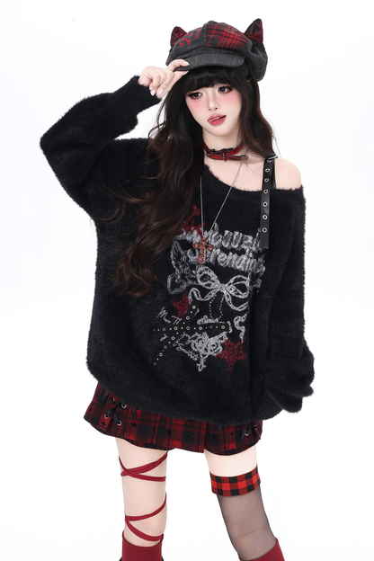 Sweet Cool Ribbon Off-the-shoulder Top