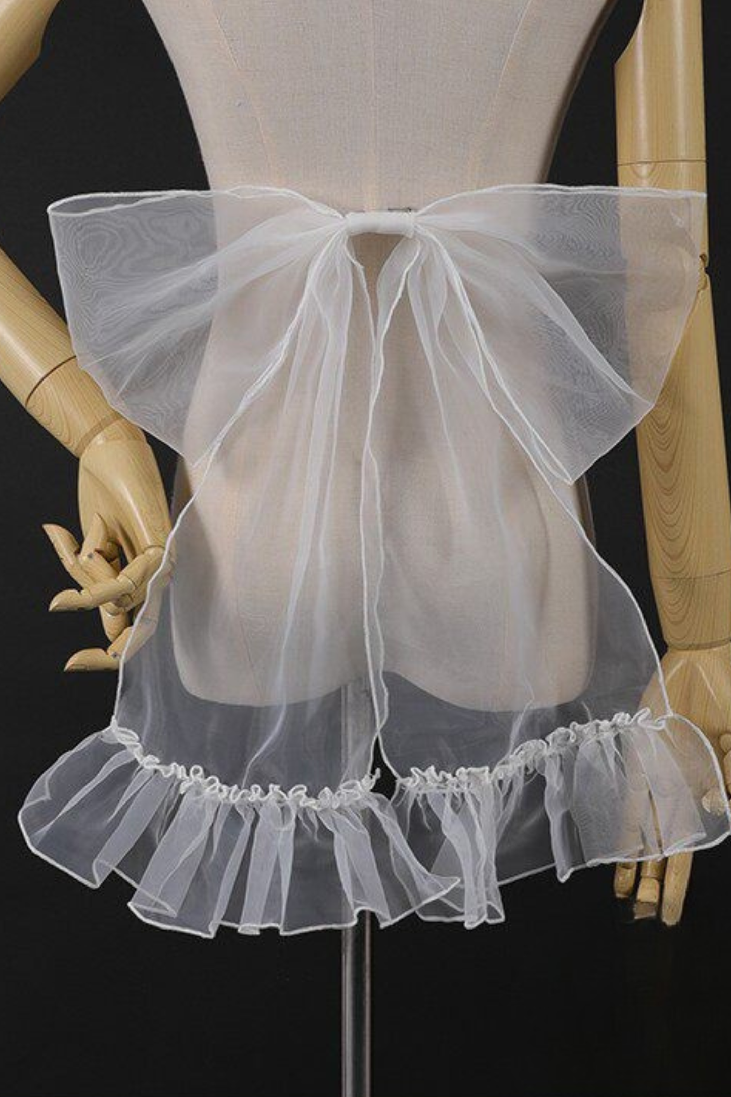 사쿠라 스위트 차이나 로리타 셔츠 + 목걸이 + 리본 + 베일 + 클립