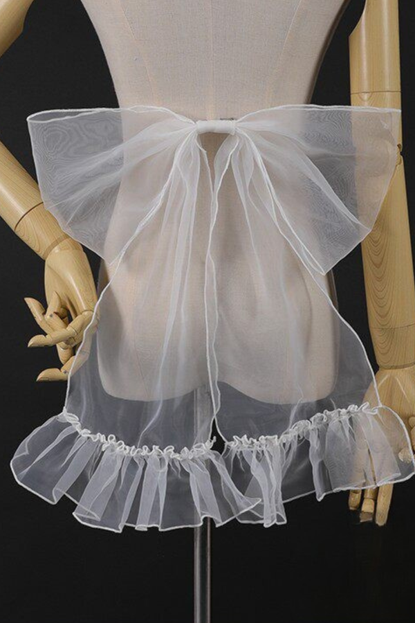 Sakura Sweet Chinese-Style Lolita Shirt + Necklace + Bow + Veil + Clip