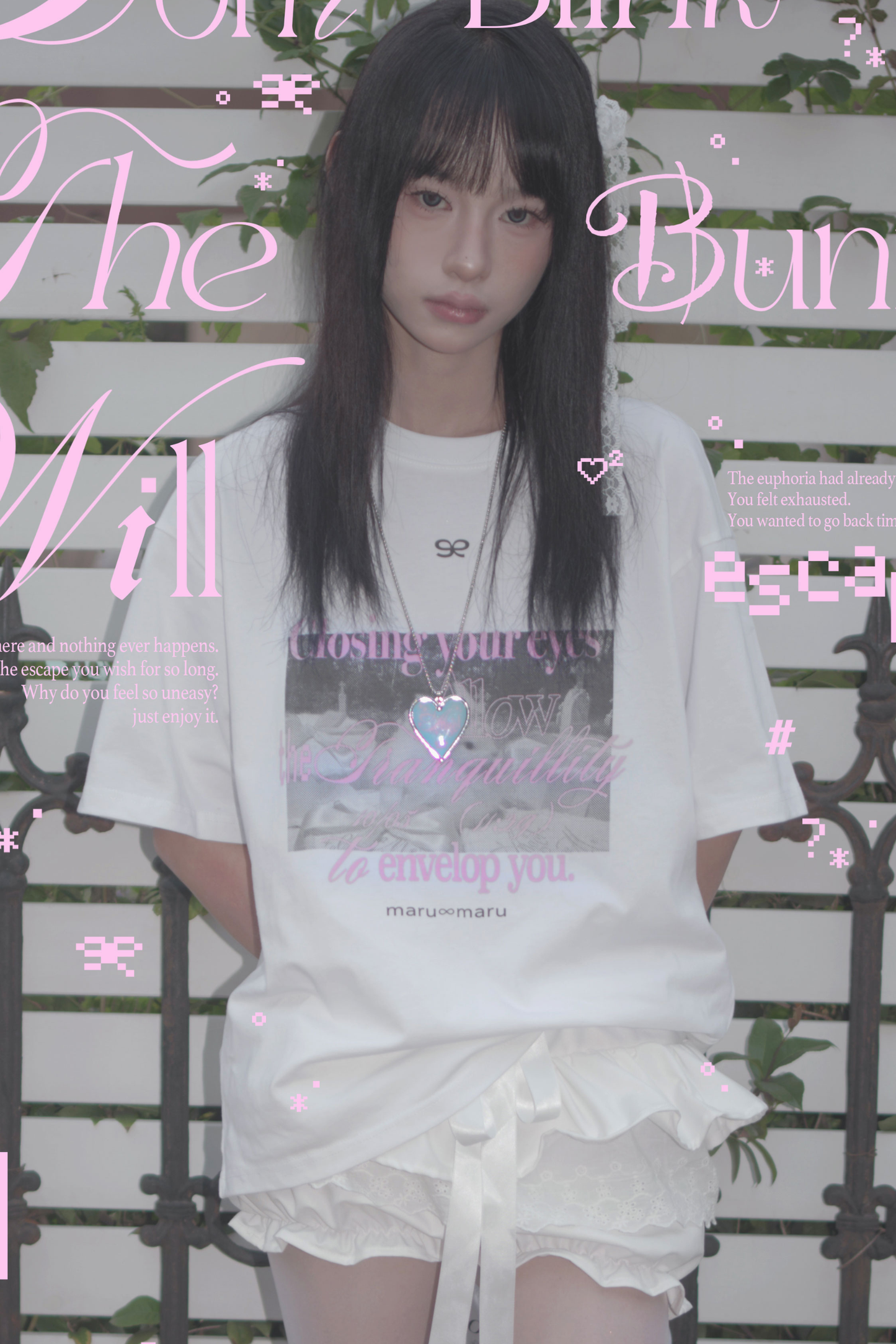 Y2Kフォトデザインルーズトップス