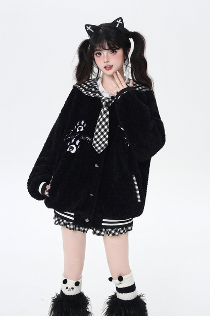 パッチワークラムモードジャケット