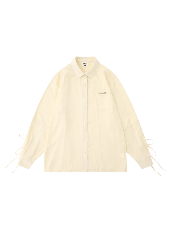 Niche Design Loose Strap College Style Jacket Shirt