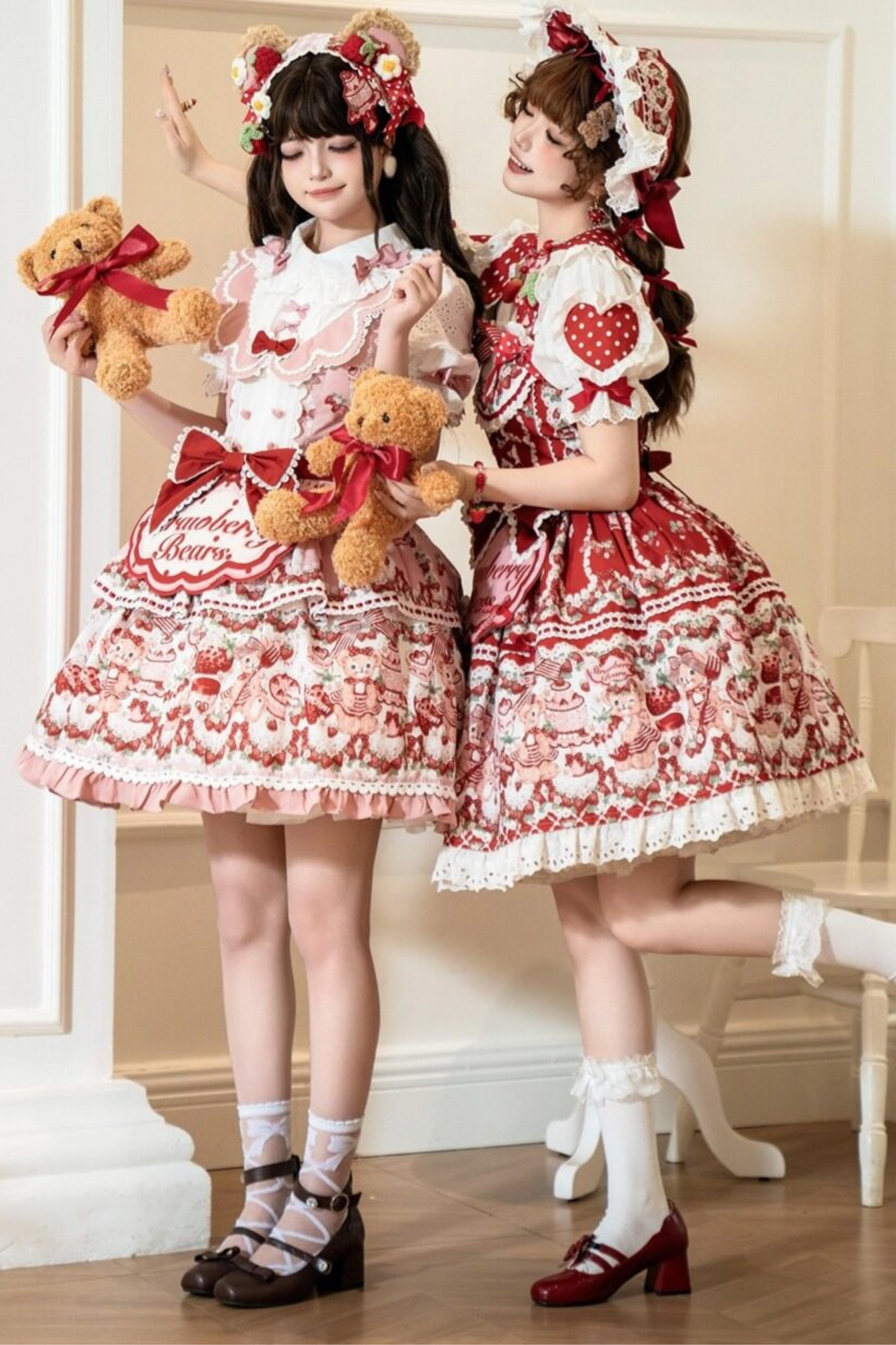 Lolita Striped Strawberry Dress