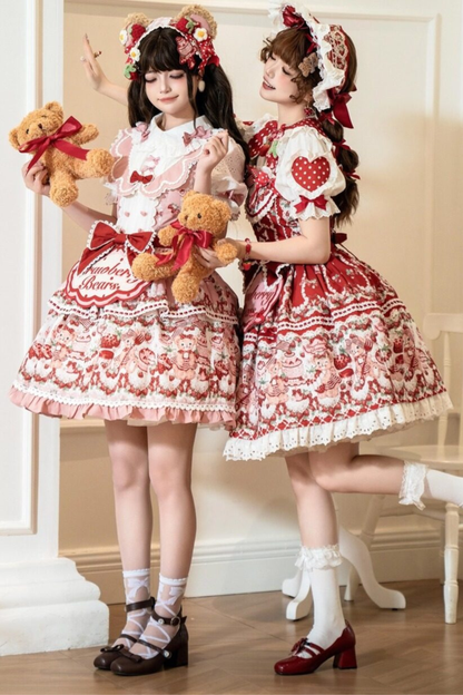 Lolita Striped Strawberry Dress