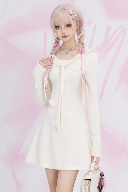 Sailor Collar Pure Knit Dress