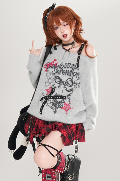 Dark Knight Off-Shoulder Knit