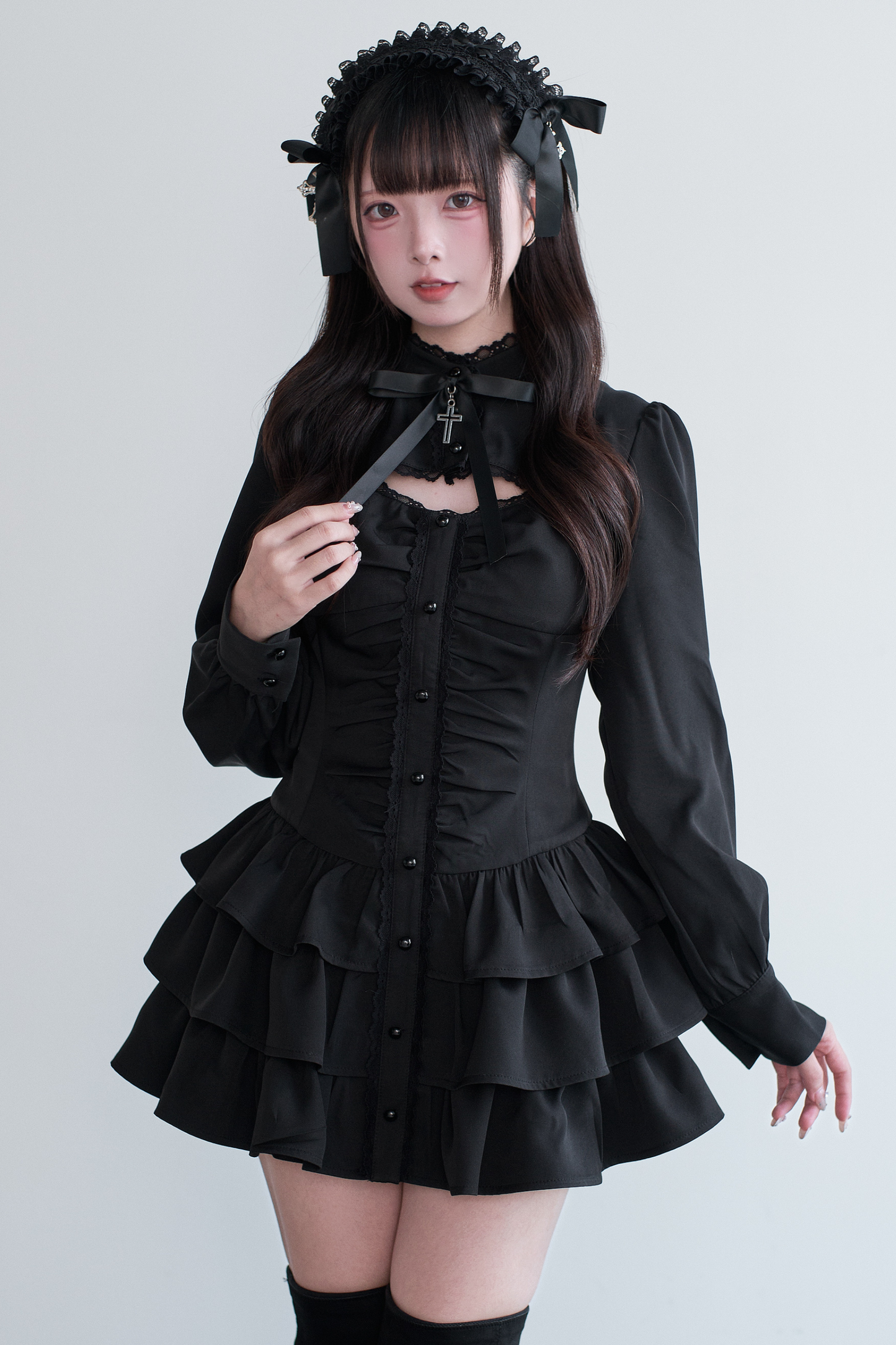 リトルゴスレースリボンドレス+ショートパンツ