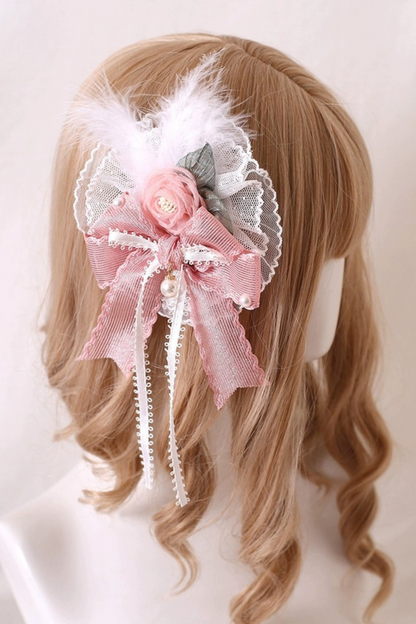 Silk Satin Dot Ballet Style Hair Accessories