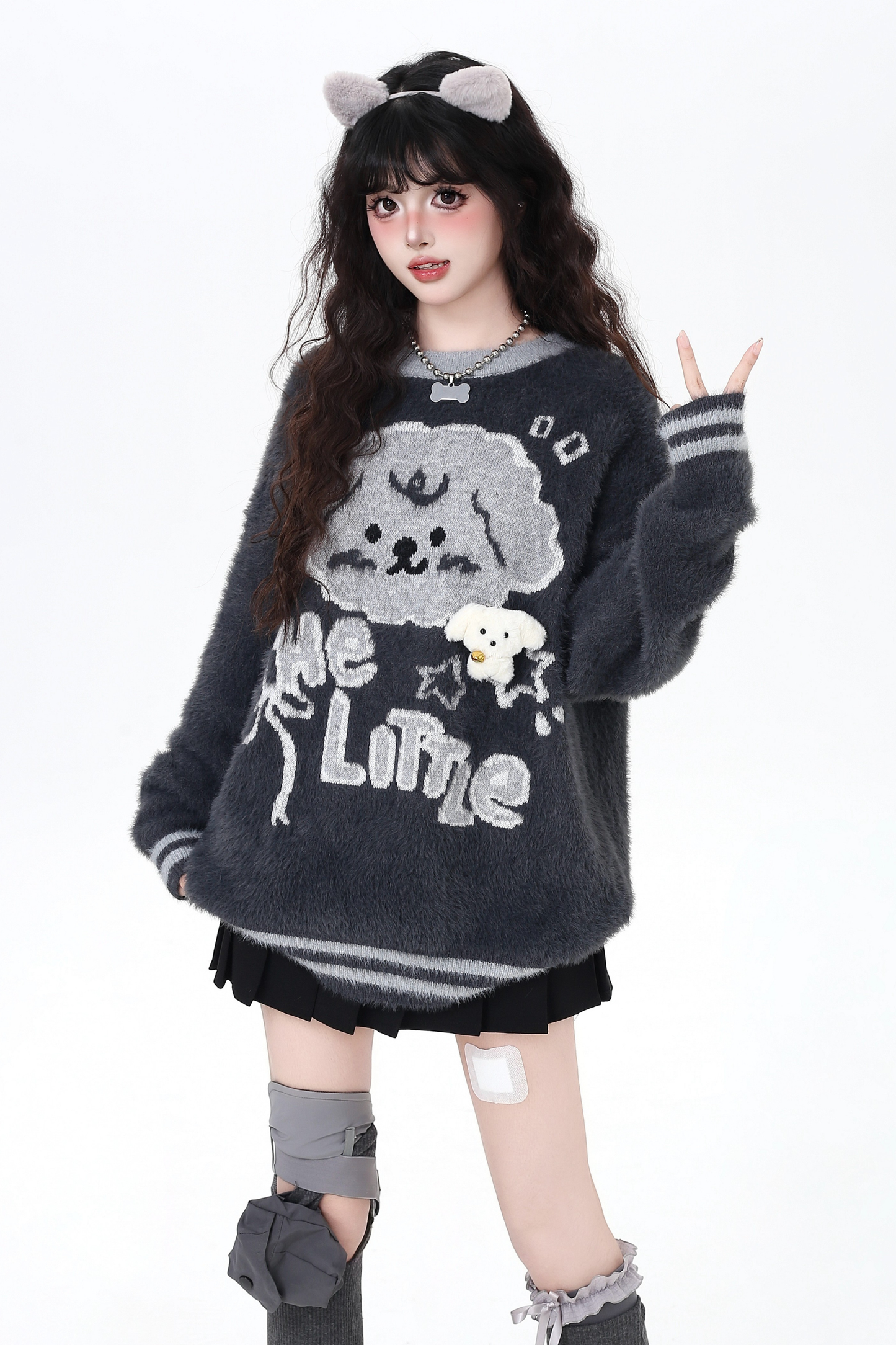 ルーズアニマルデザインセーター