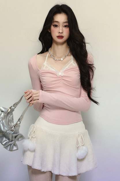 Lace Halterneck Sweet Top